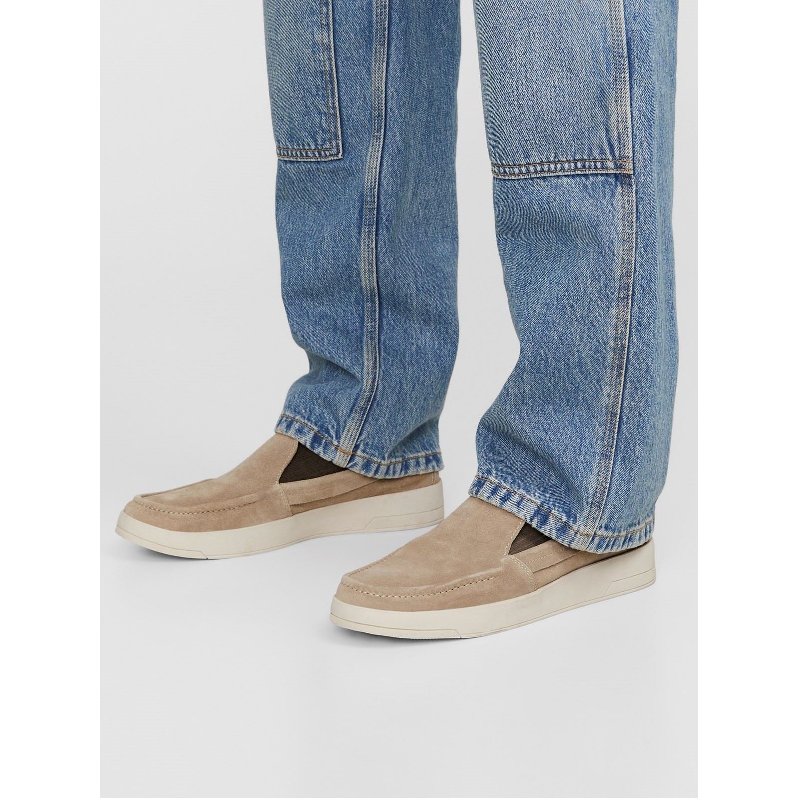 Jack & Jones Maccartney Mocassins Taupe Plaza Pour Homme En Suede