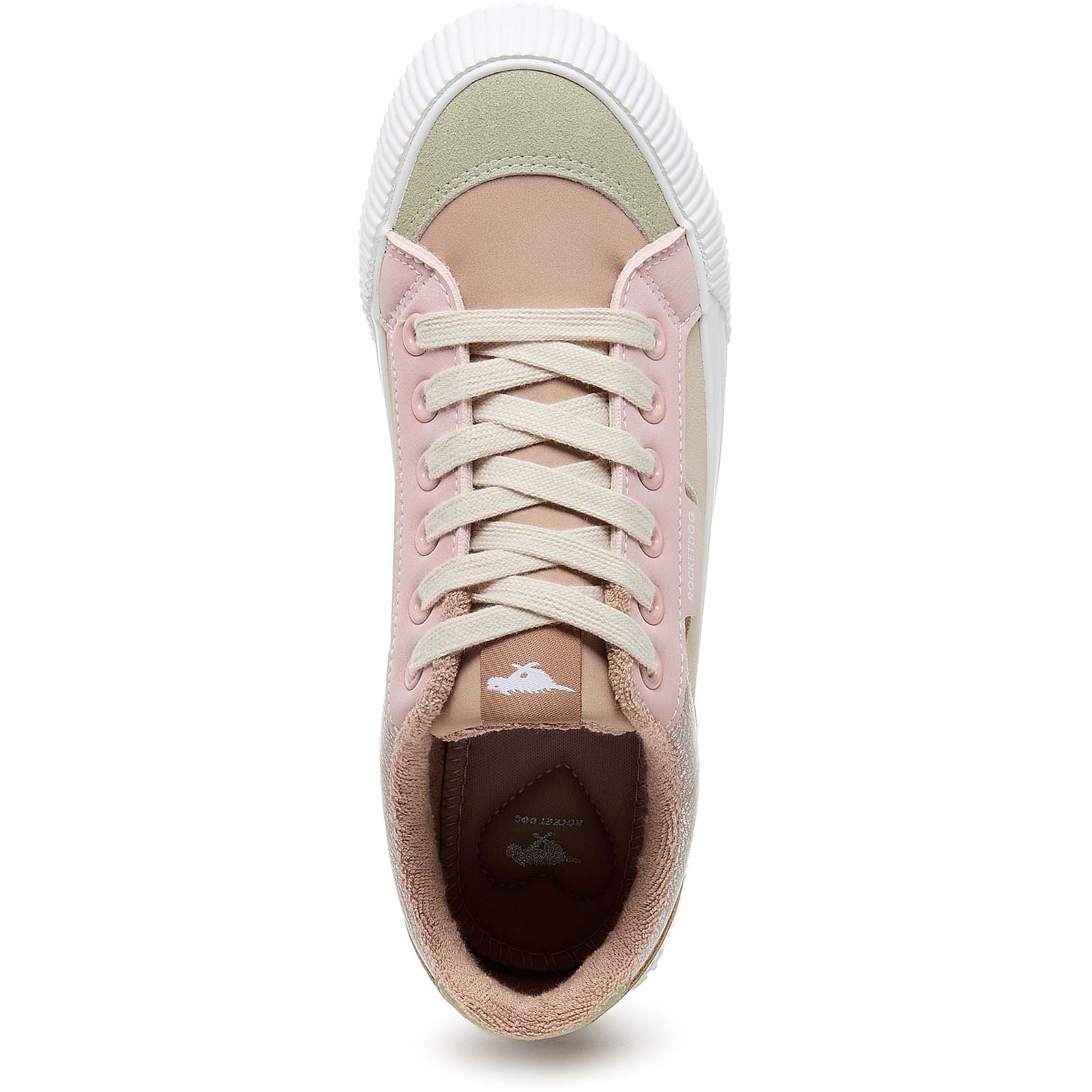 Rocket Dog Cheery Blocked Chaussures De Sport Pour Femmes En Taupe.