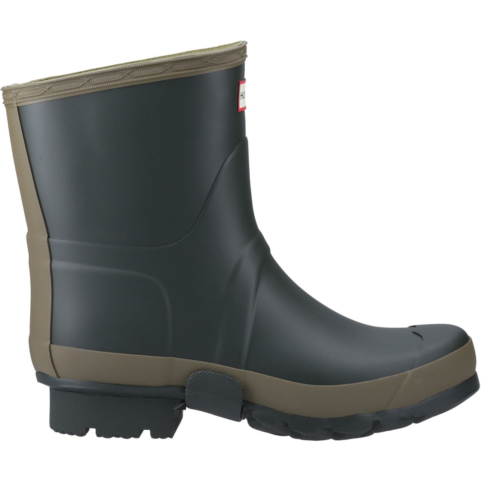 Hunter Gardener Short Bottes En Caoutchouc Pour Homme, Vert Olive Foncé/Argile