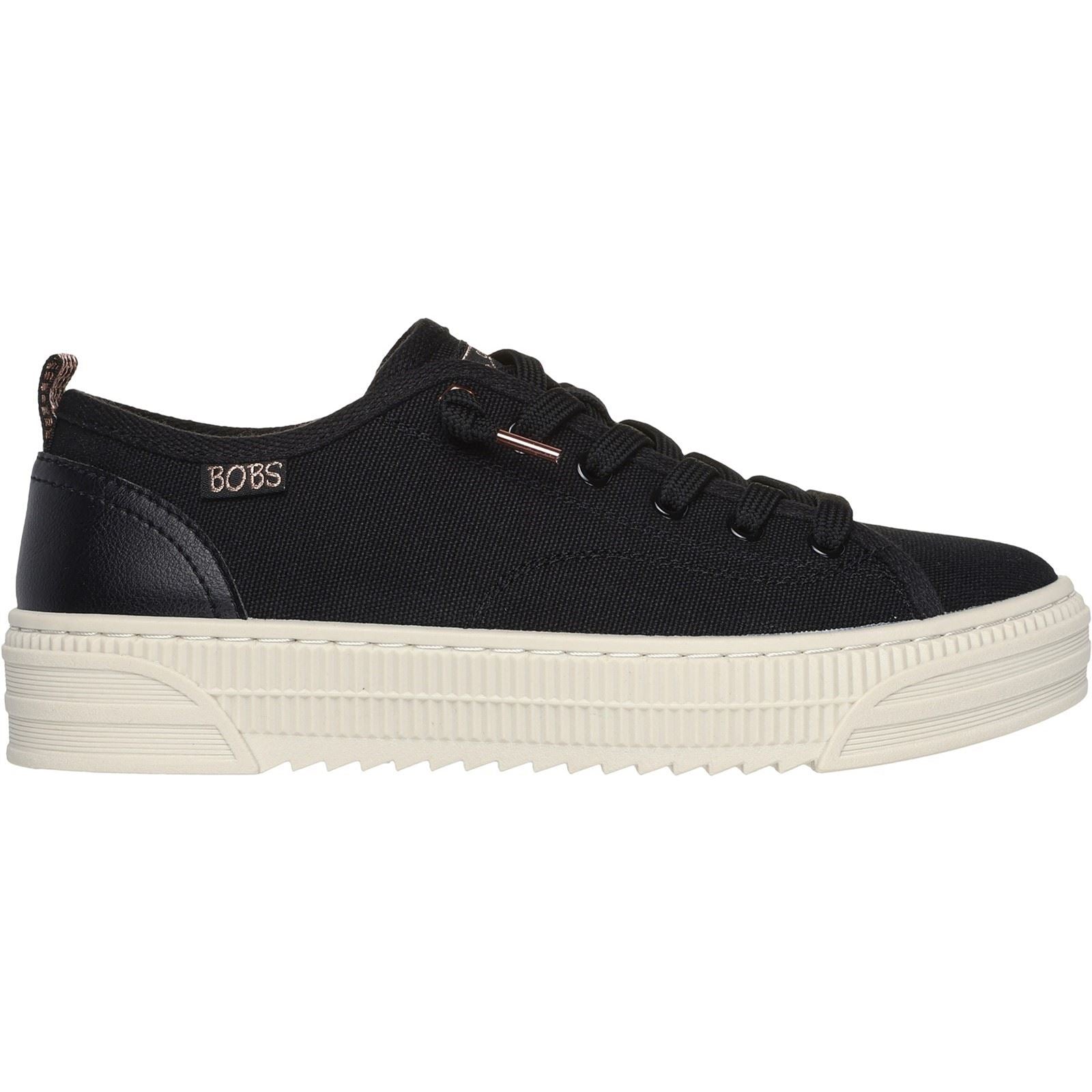 Skechers BOBS Copa Sneakers Noires Pour Femmes En Textile