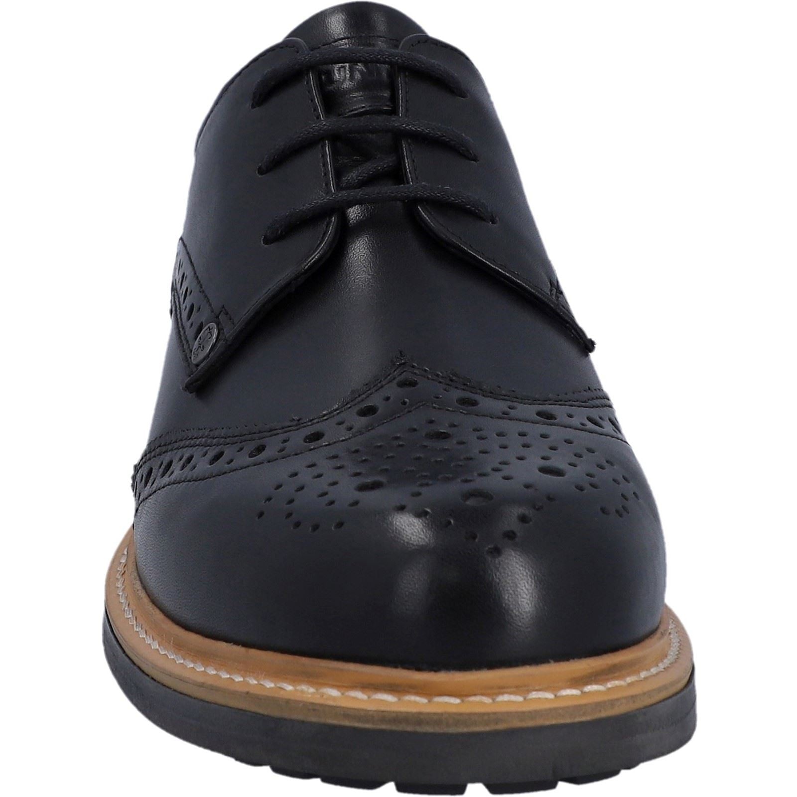 Hunter Cawdor Chaussures Richelieu Pour Hommes En Cuir Noir