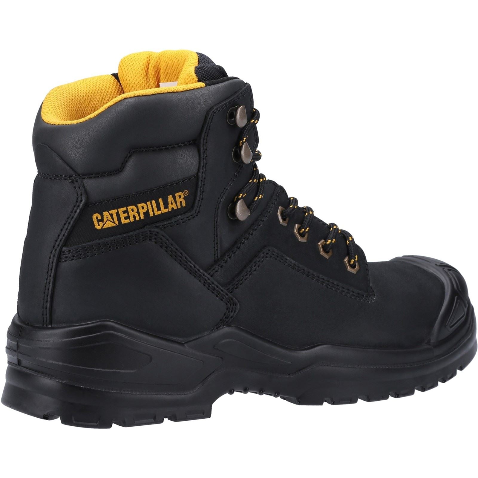 Caterpillar  Bottes De Sécurité En Cuir Noir Striver Mid S3