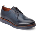Base London Roly Chaussures À Lacets En Cuir Pour Hommes Bleu Marine