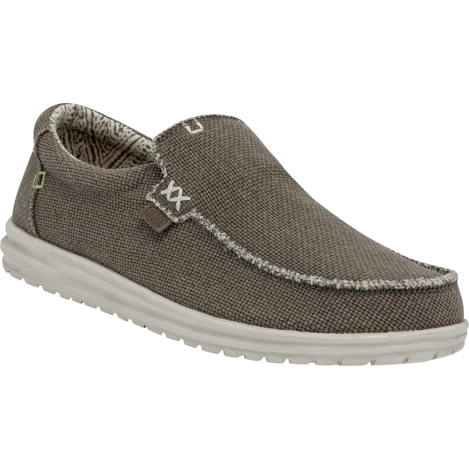 HEYDUDE Mikka Braided Mocassins Fossil En Textile Pour Homme