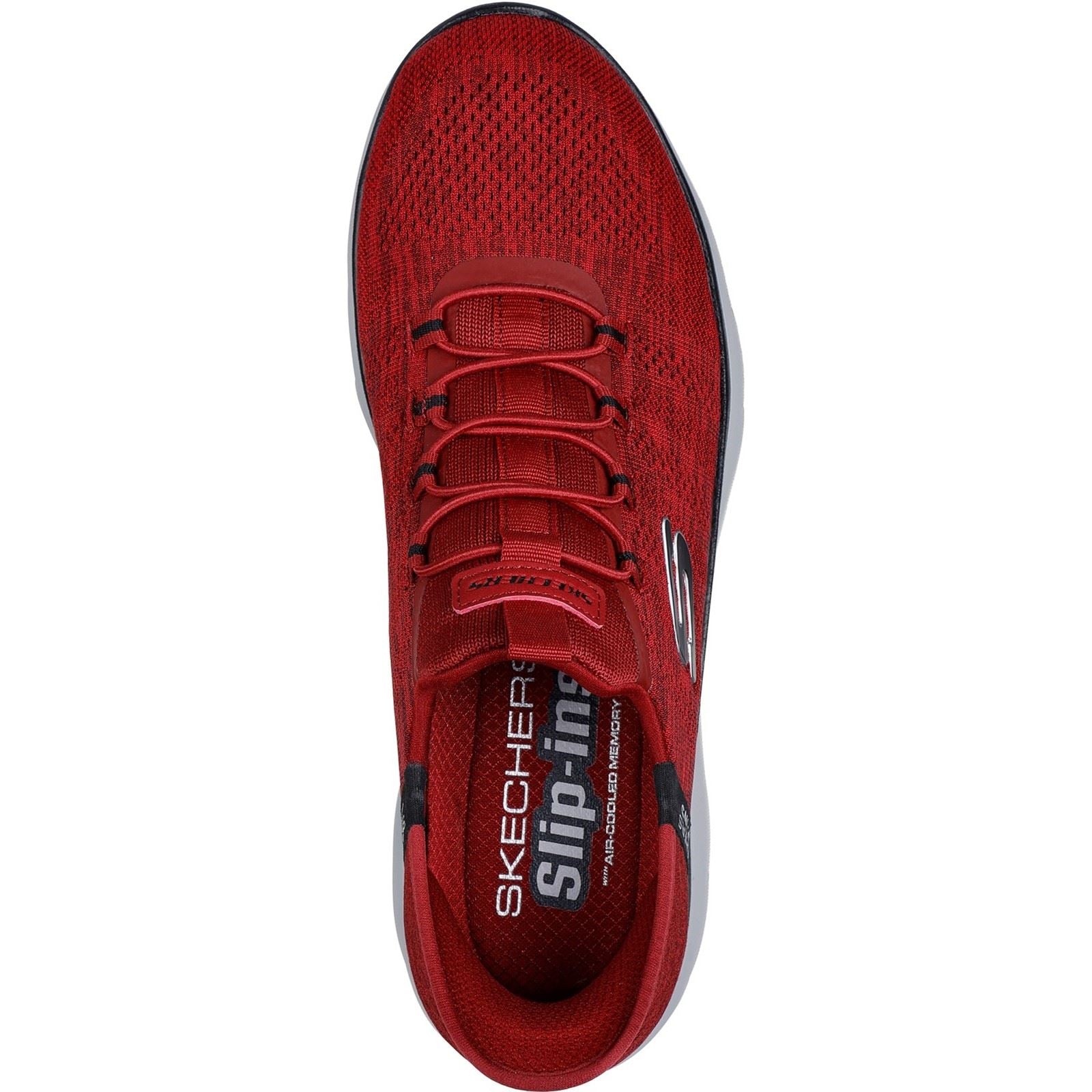 Skechers Summits Key Pace Sneakers En Textile Pour Hommes, Rouge/Noir
