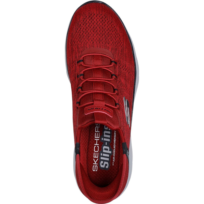 Skechers Summits Key Pace Sneakers En Textile Pour Hommes, Rouge/Noir