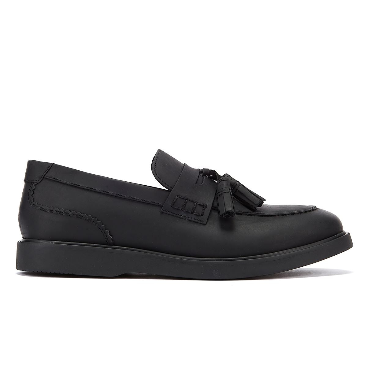 Hudson Mocassin Cato En Cuir Fou Pour Hommes Mocassins Noirs