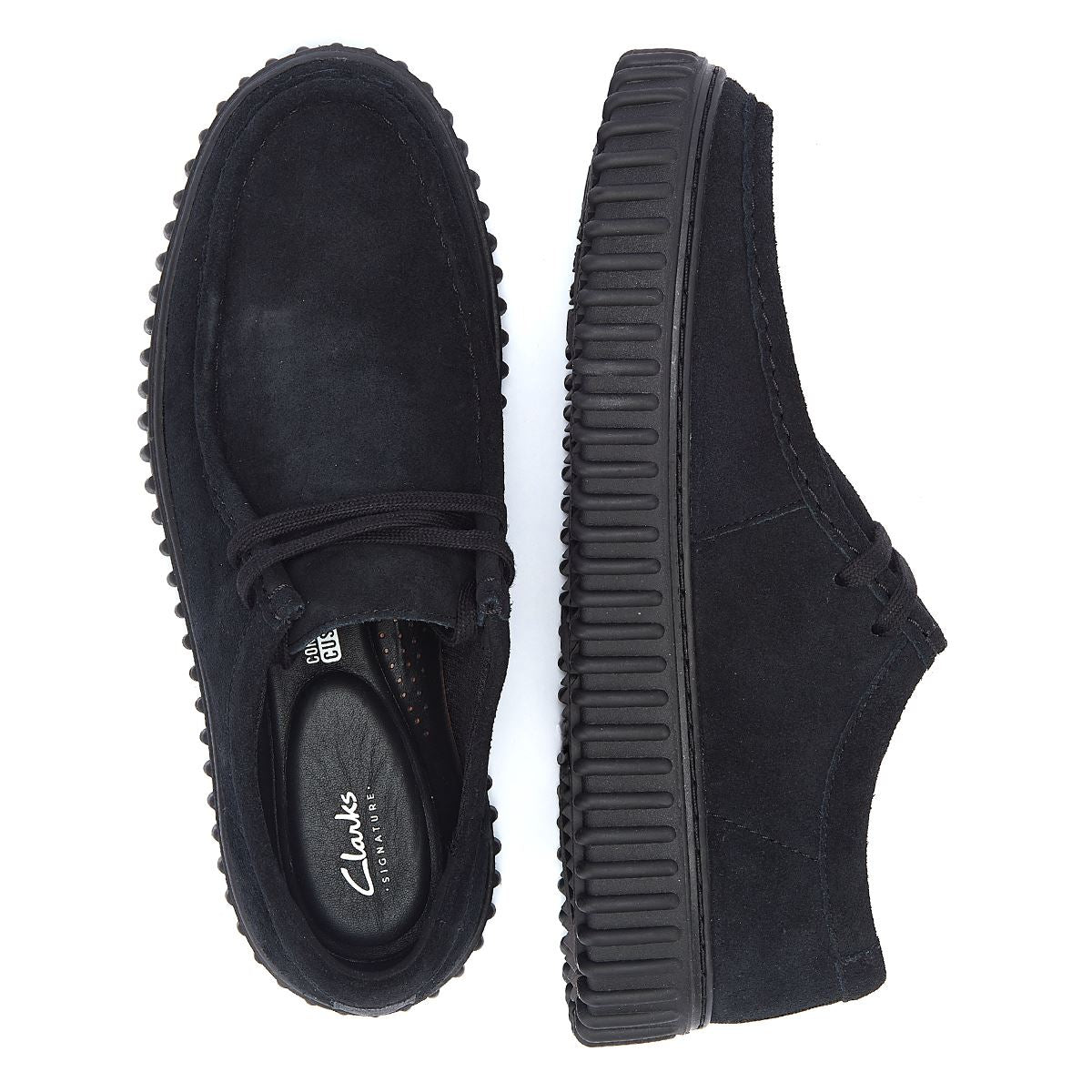 Clarks Main Torhill Lo Chaussures À Lacets En Daim Noir Pour Hommes