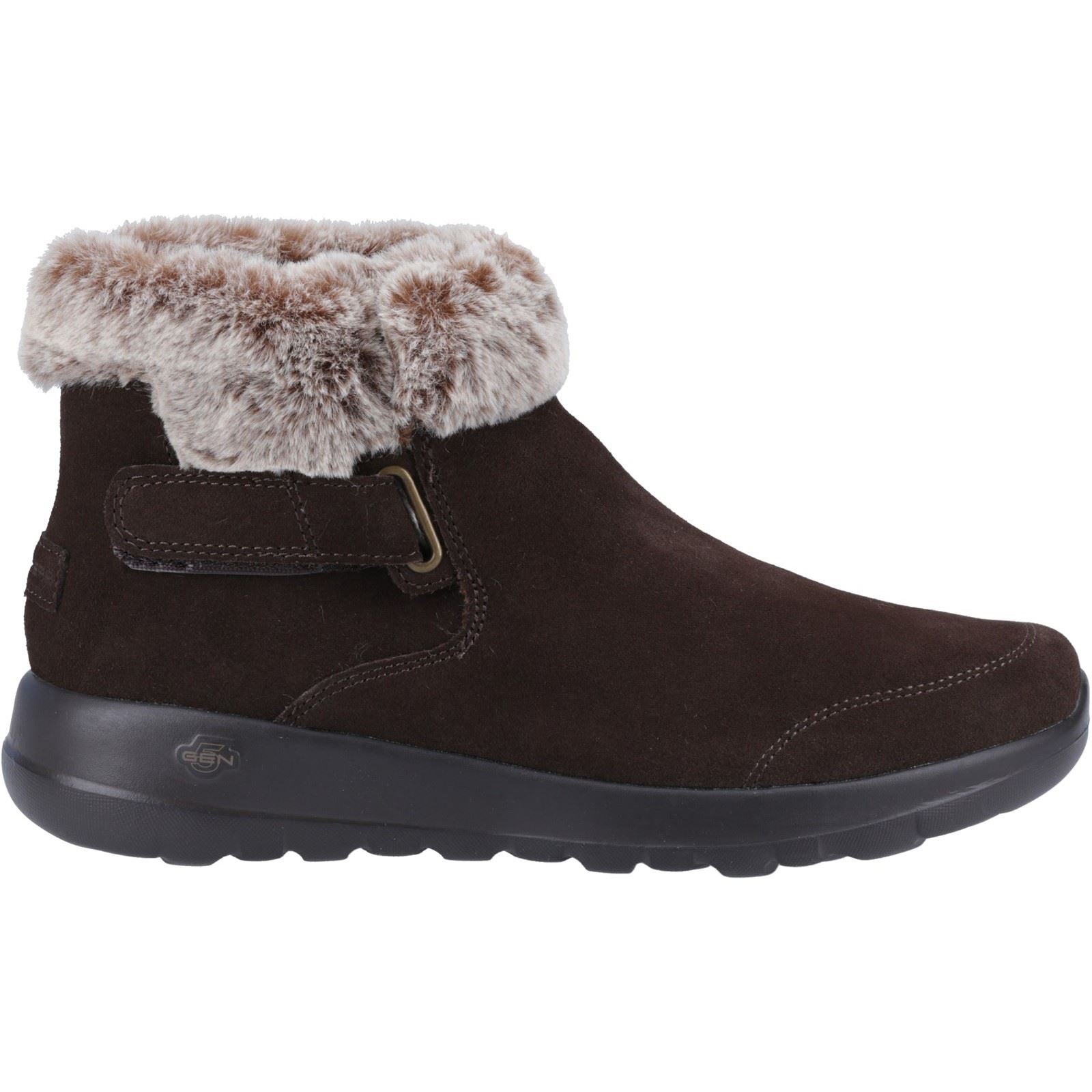 Skechers On-The-Go Joy First Glance Bottes En Cuir Pour Femmes Couleur Chocolat