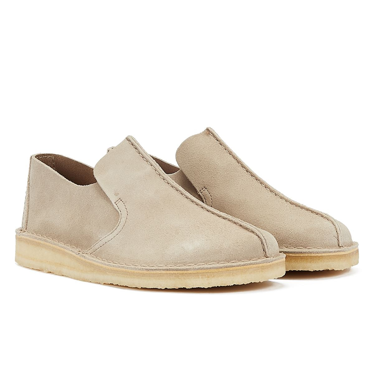 Clarks Originals Desert Mosier Mocassins En Daim Beige Pour Hommes