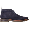 Base London Knebworth Chaussures Bleu Marine En Cuir Pour Hommes