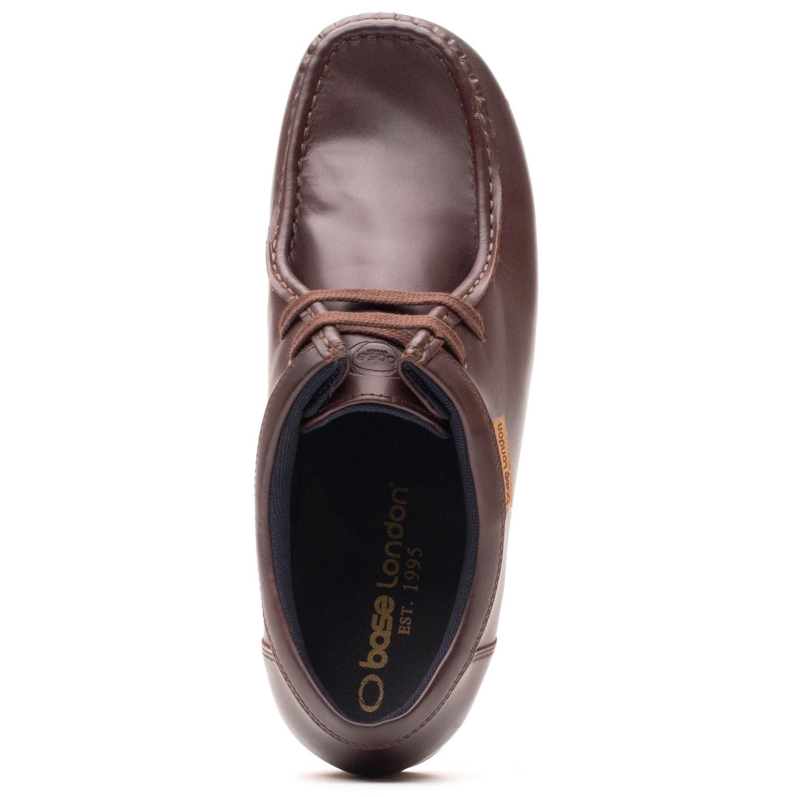 Base London Koko Mocassins En Cuir Pour Hommes En Châtaigne