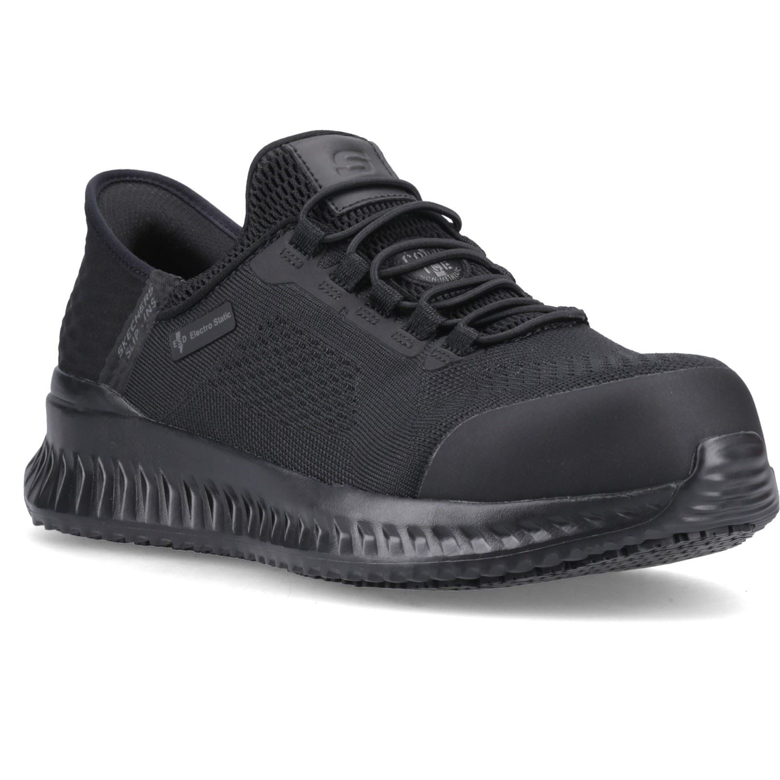 Skechers Workwear Tilido Fletchit CT Baskets De Sécurité Noires Pour Hommes En Textile