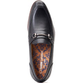 Base London Russo Mocassins Noirs En Cuir Pour Hommes