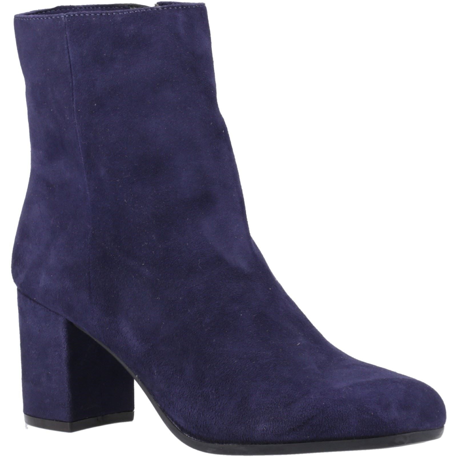 Hush Puppies Octavia Femmes Bottines À Talons En Daim Bleu Marine