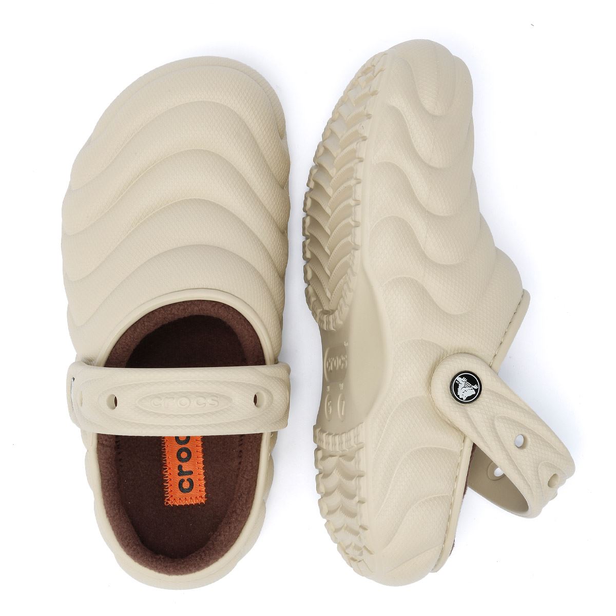 Crocs Classic Lined Overpuff Chaussures Beige Pour Femmes
