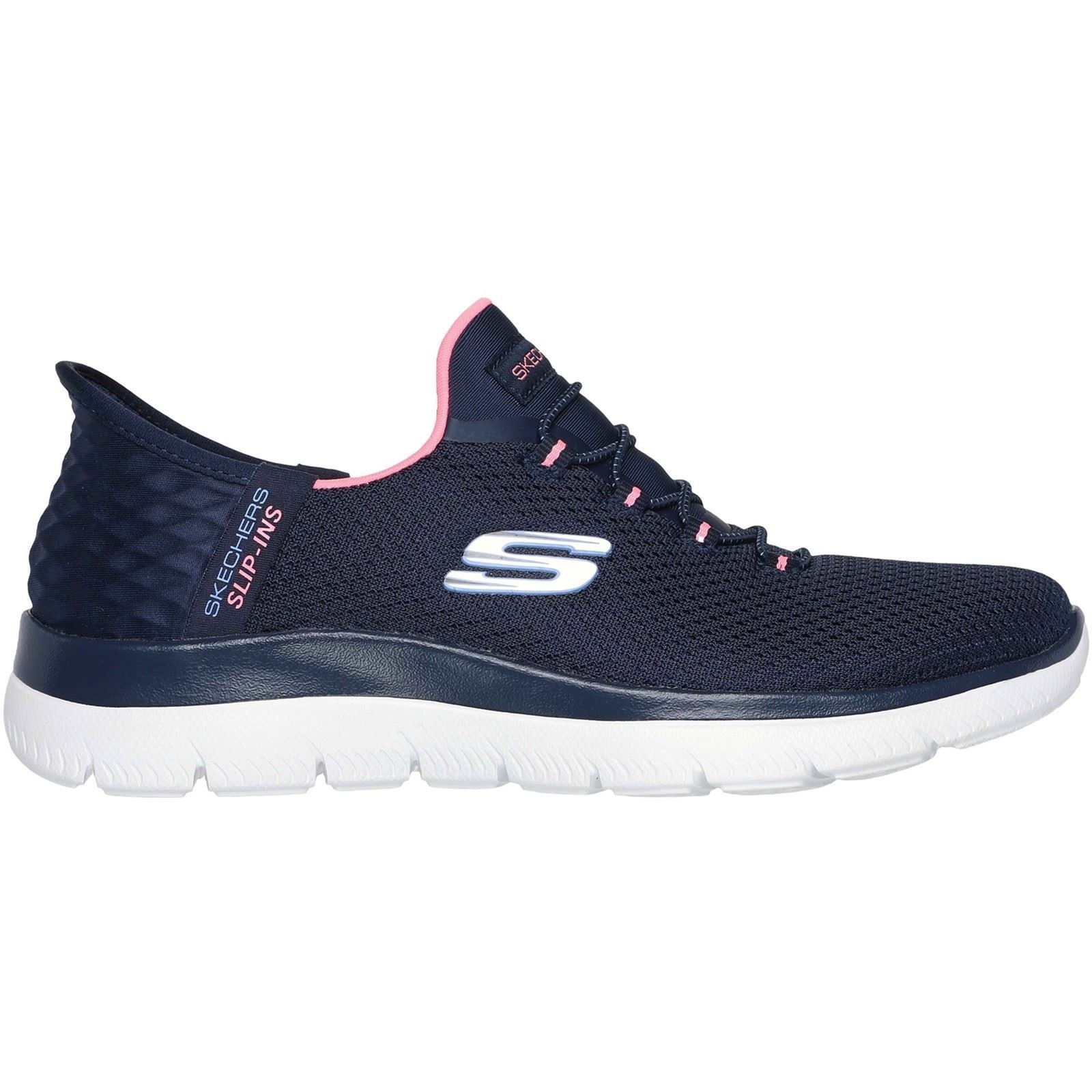 Skechers Summits - Diamond Dream Baskets Femme Marine/Rose En Textile