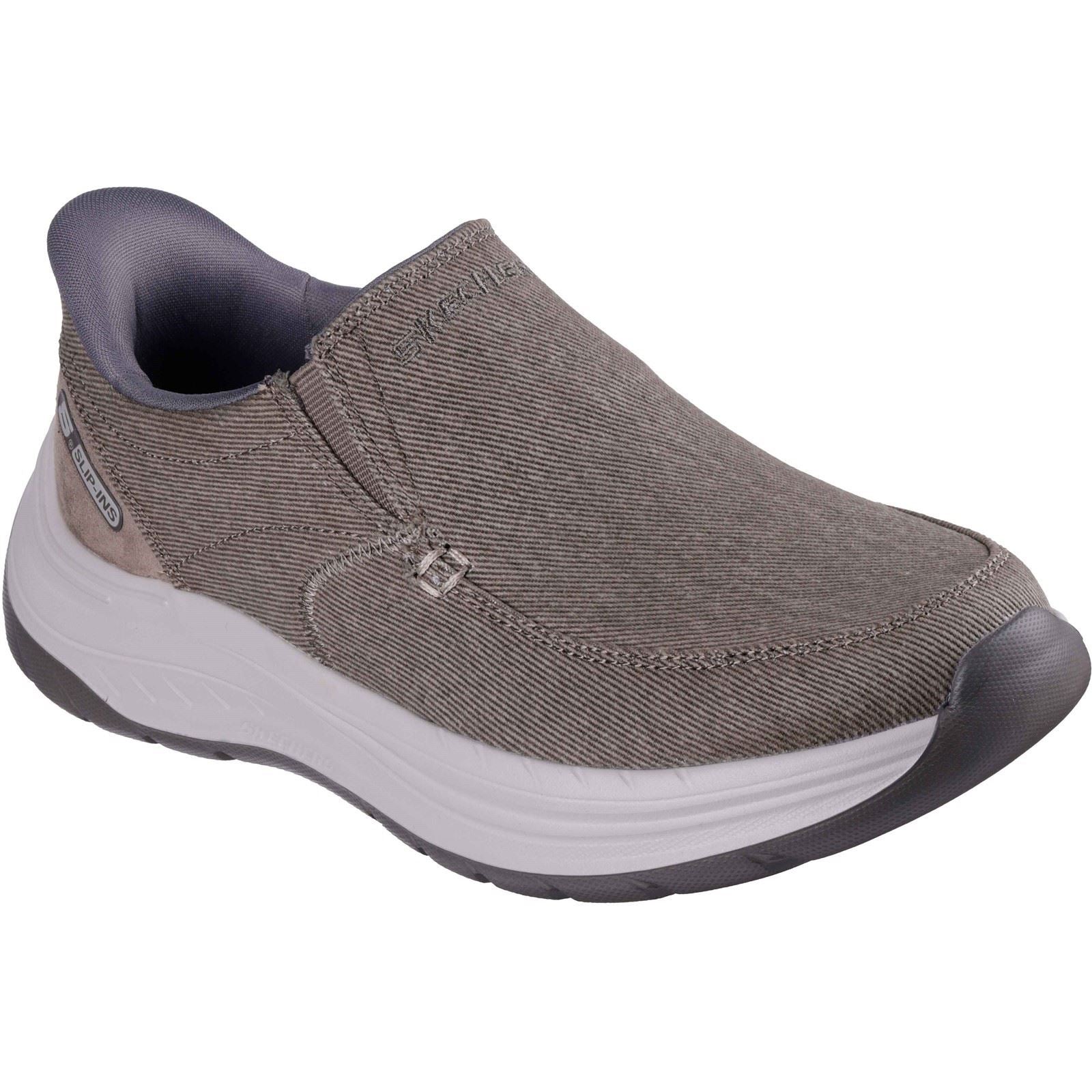 Skechers Decklan - Gulliver Baskets Taupe Pour Hommes En Textile