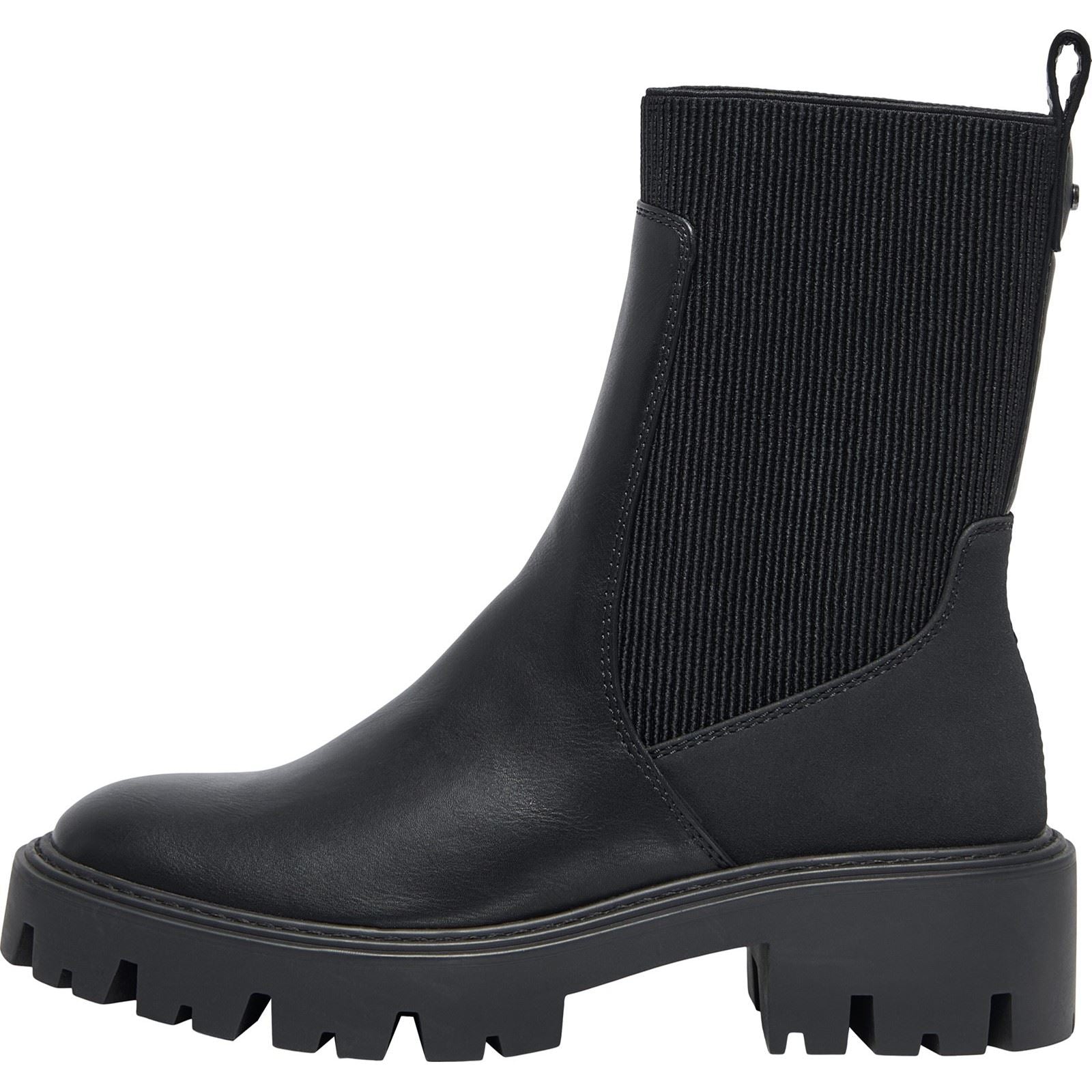ONLY BETTY-7 Bottes À Talons Noires En Mélange De Polyester Pour Femmes