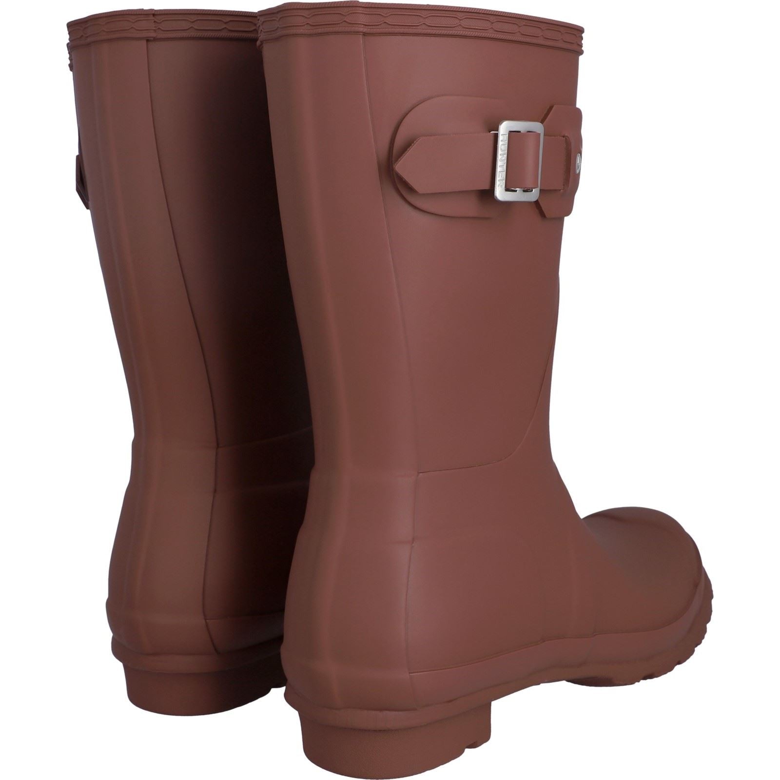 Hunter Original Short Bottes De Wellington En Caoutchouc Pour Femmes Merlot