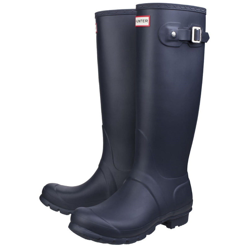 Hunter Original Tall Bottes En Caoutchouc Bleu Marine Pour Femme