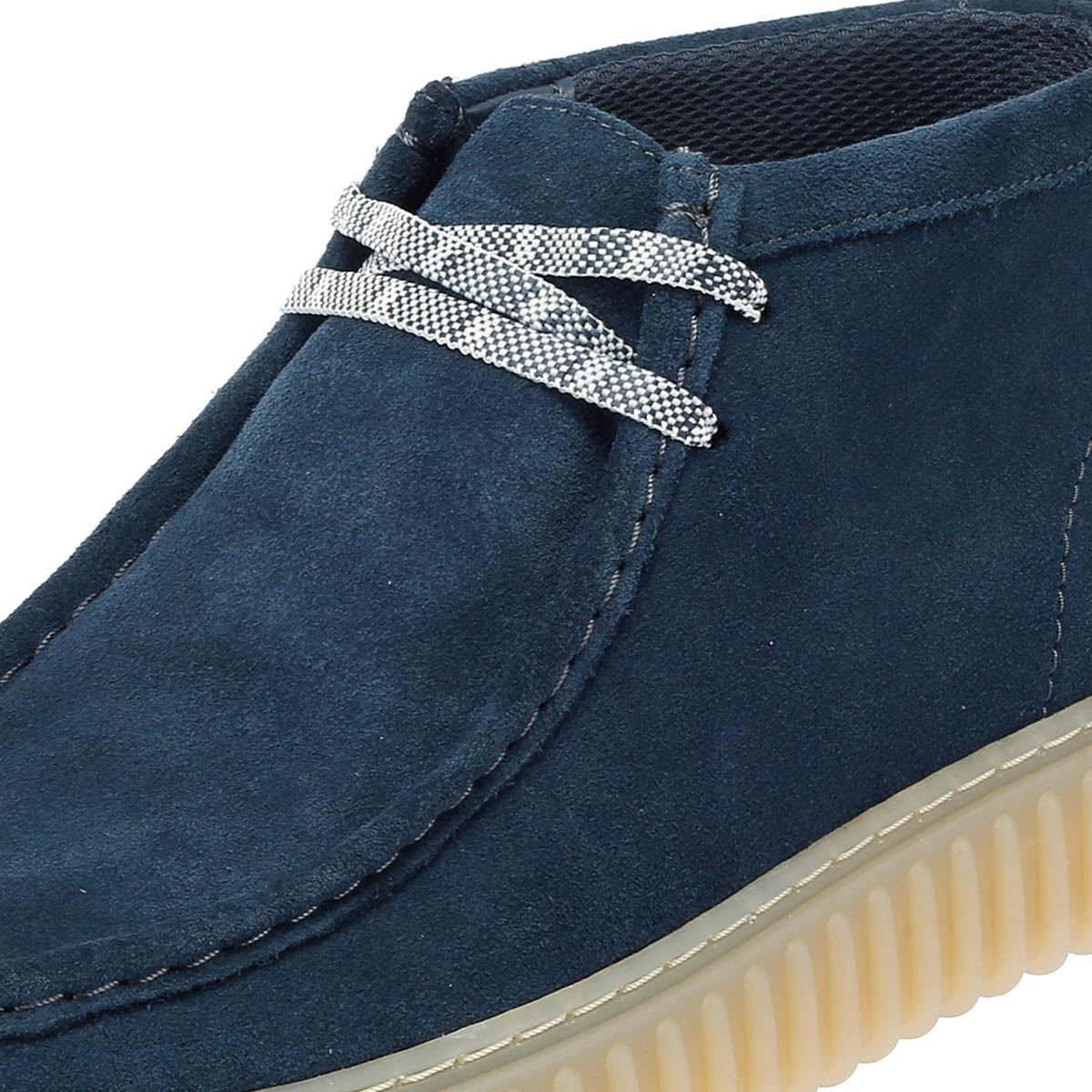 Clarks Main Torhill Hi Bottes Bleues En Daim Pour Hommes