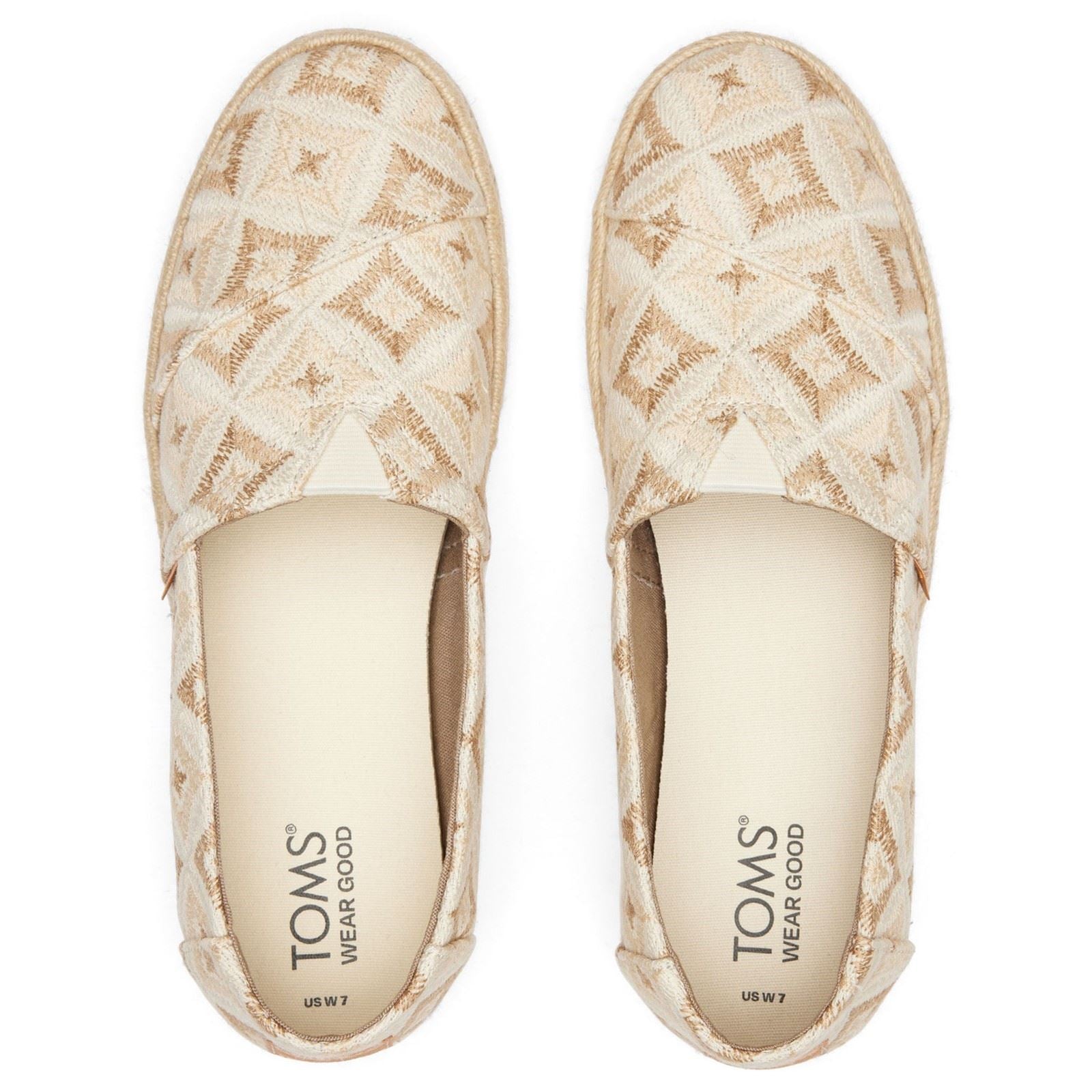 TOMS Alpargata Rope 2.0 Espadrilles Naturelles Geo Pour Femmes