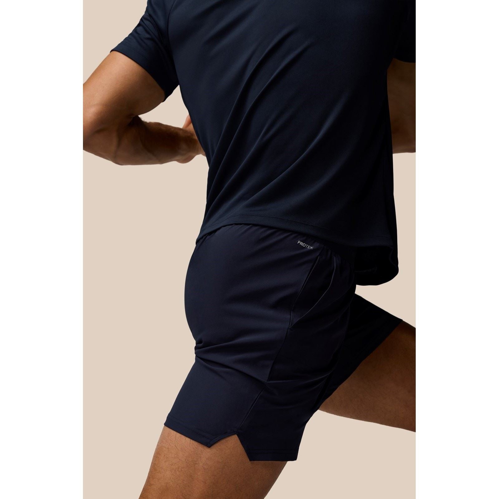 Castore Branded Elastic Shorts Shorts De Sport Bleus En Polyester Pour Homme