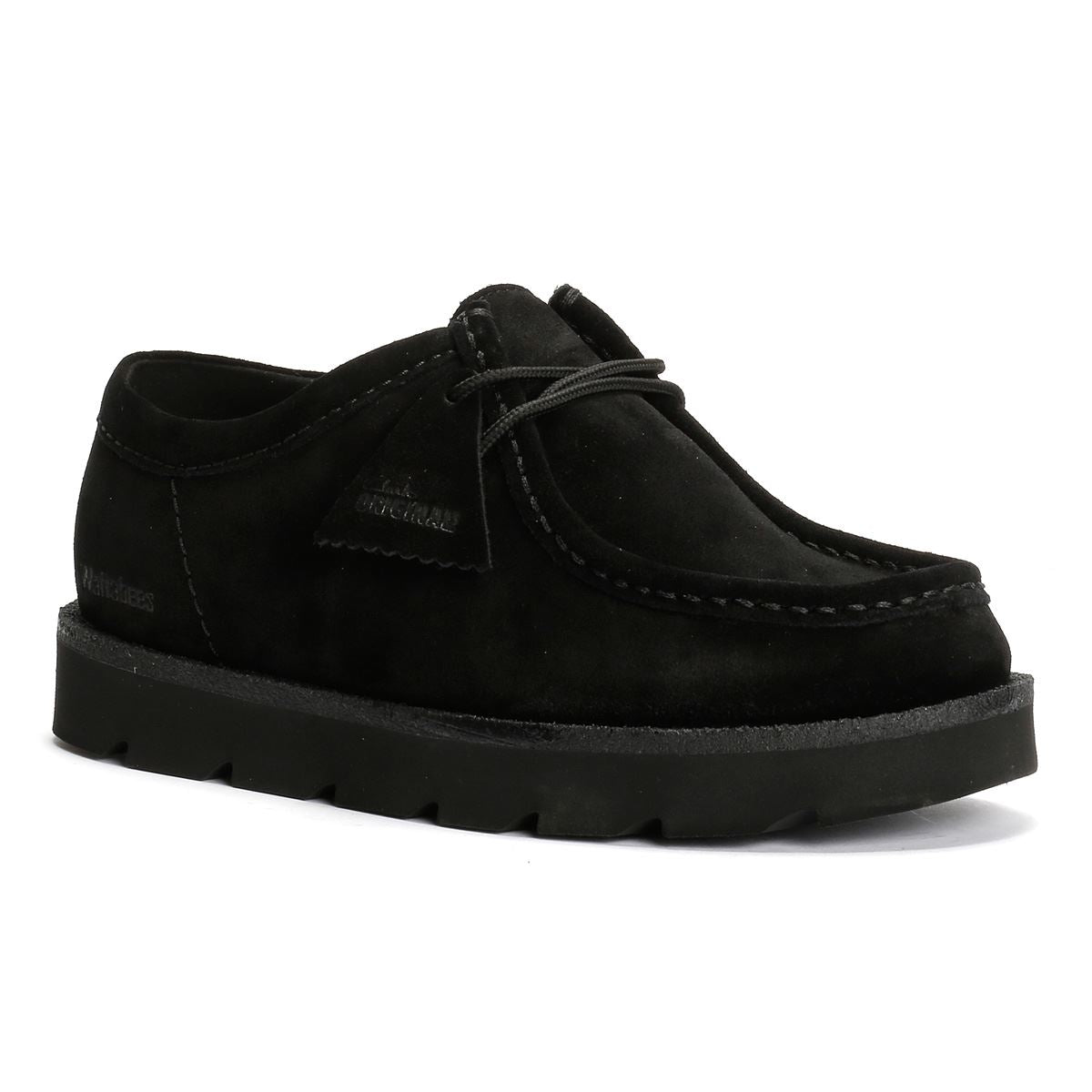 Clarks Originals Meare Wallabee Chaussures Noires À Lacets Pour Hommes Suède