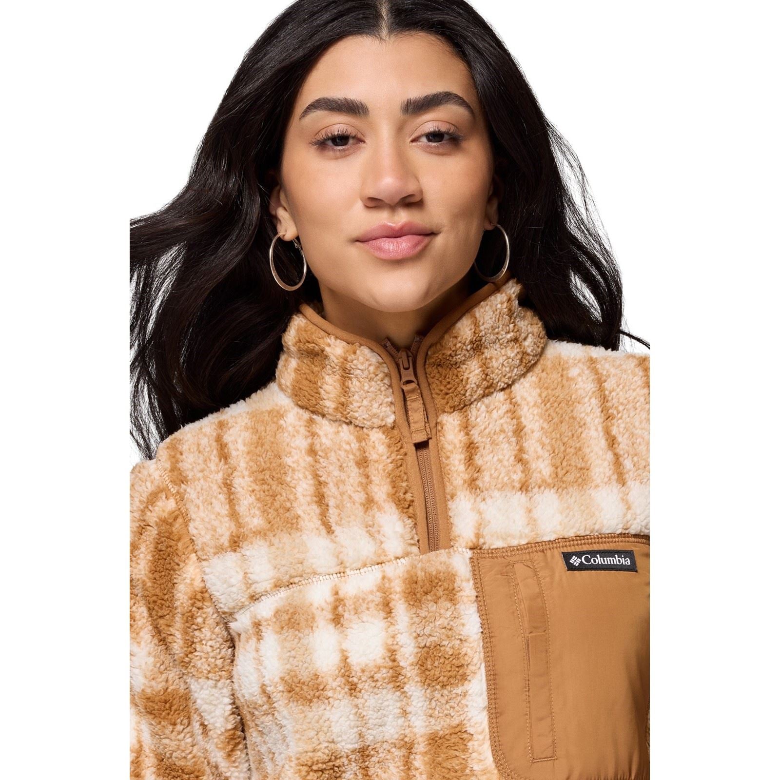 Columbia West Bend 1/4 Zip II Pull En Polyester Pour Femme Marron