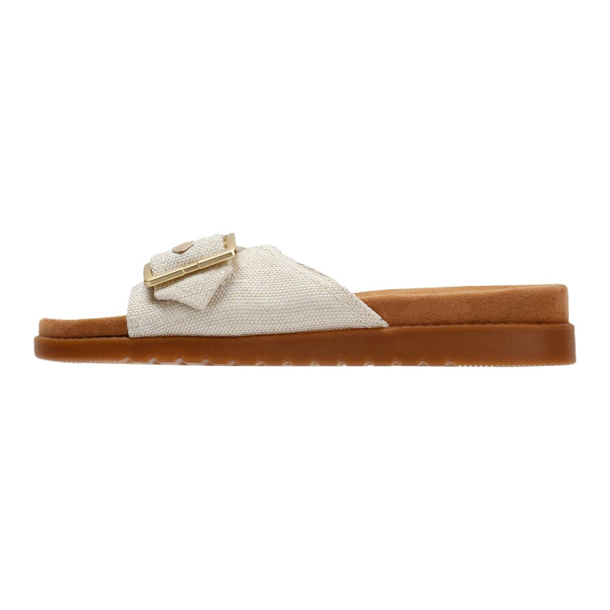 TOMS Marin Slide Sandales Blanches En Textile Pour Femmes