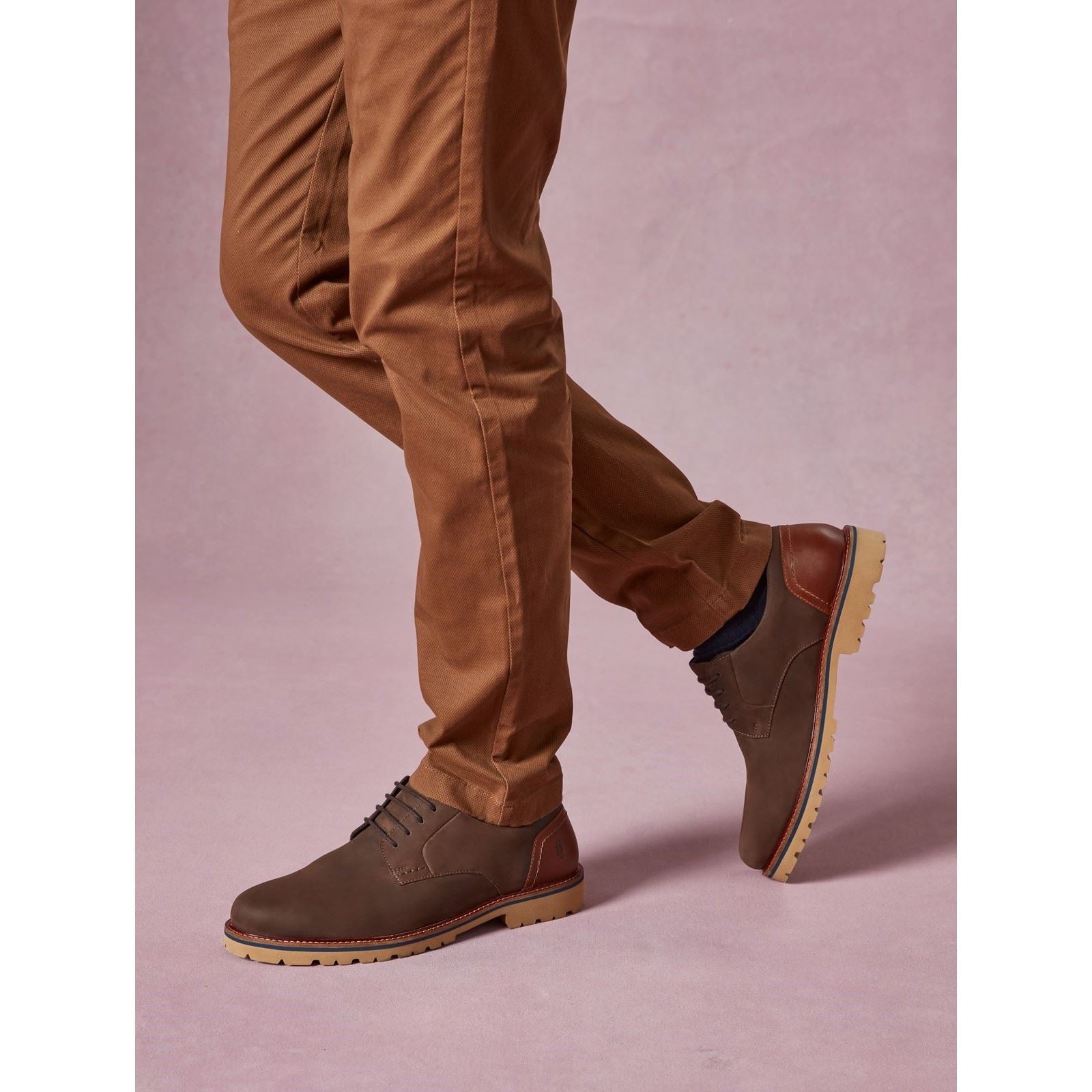 Hush Puppies Marcus Chaussures À Lacets Pour Hommes En Nubuck Marron