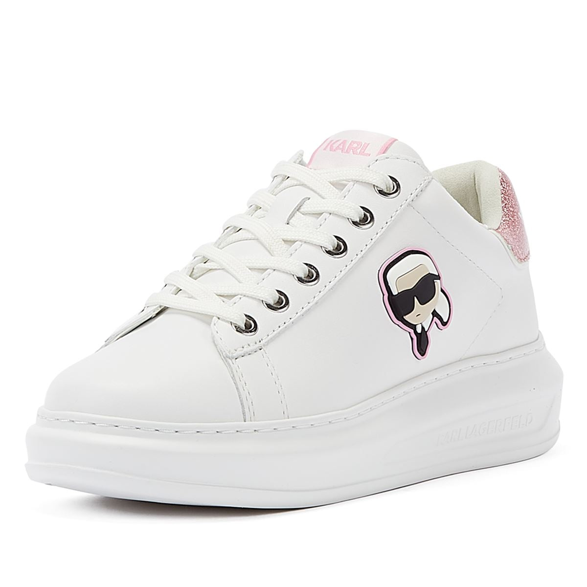 Karl Lagerfeld Kapri Nft Lo Lace Baskets Pour Femmes Blanches/Roses