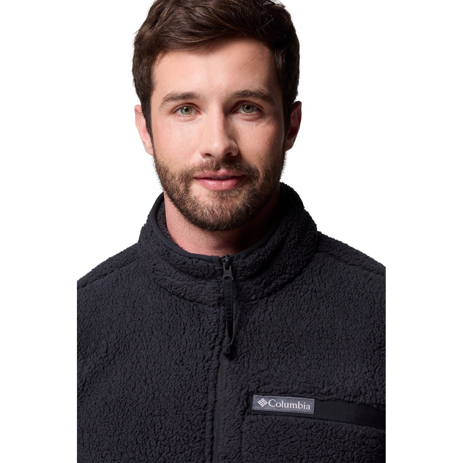 Columbia Rugged Ridge High Pile Full Zip Veste En Polaire Noire Pour Homme