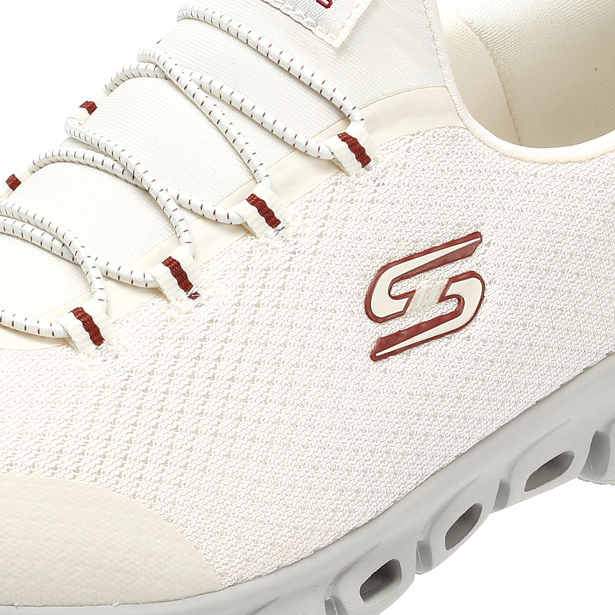 Skechers Slip-Ins Glide Step Vibey Baskets Blanches En Mesh Pour Femmes