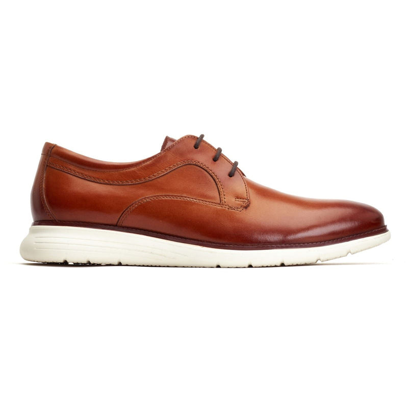 Base London Wing Chaussures Derby En Cuir Pour Homme Couleur Tan Brûlé