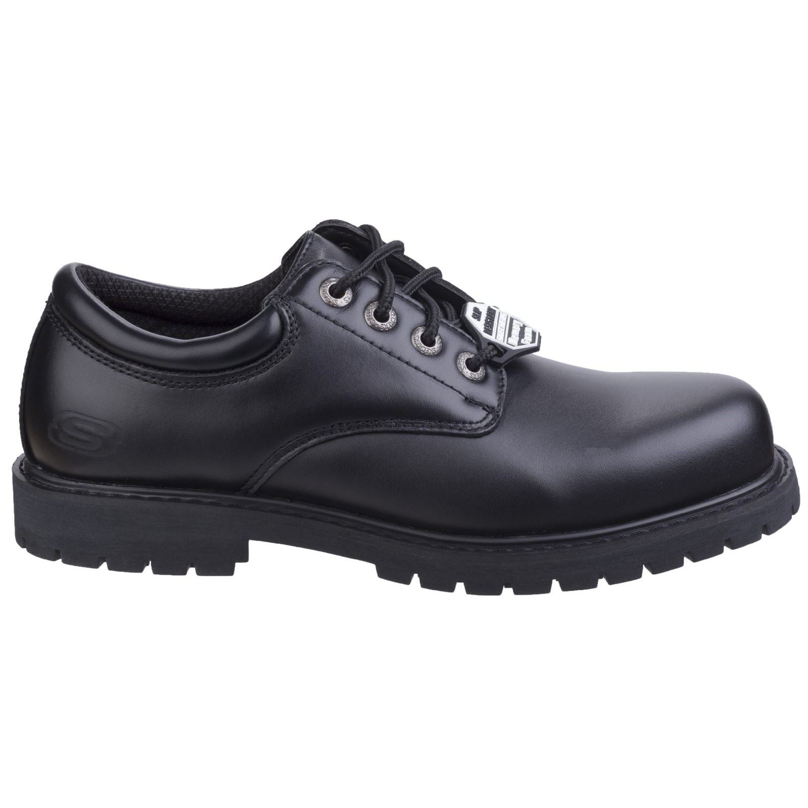 Skechers Workwear Cottonwood Elks Chaussures De Sécurité Noires En Cuir Pour Hommes
