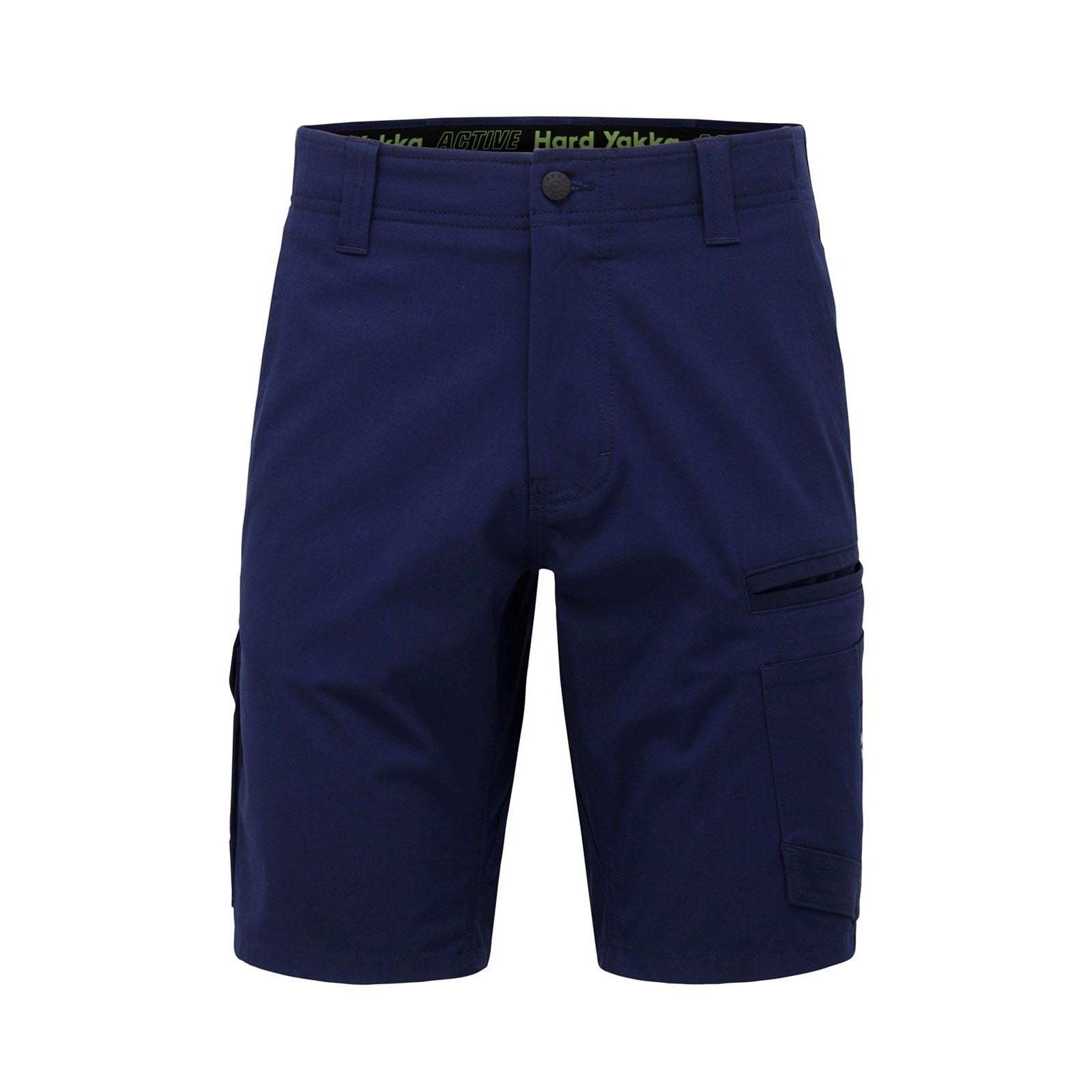 Hard Yakka Raptor Active Shorts En Coton Pour Hommes Bleu Longueur Genoux