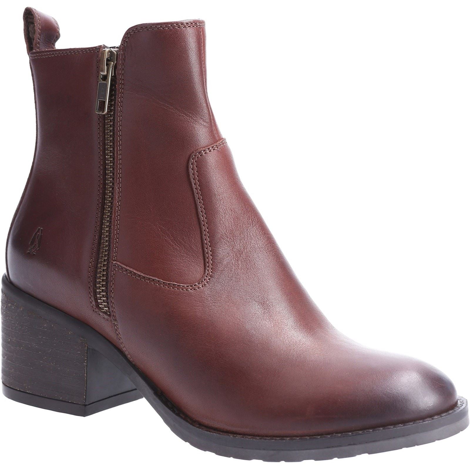Hush Puppies Helena Bottes Marron En Cuir Pour Femmes