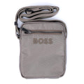 Boss Catch Zip Sac À Bandoulière Croisé Pour Homme En Polyester De Couleur Taupe