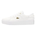 Lacoste Ziane Platform Baskets Blanches En Cuir Pour Femmes