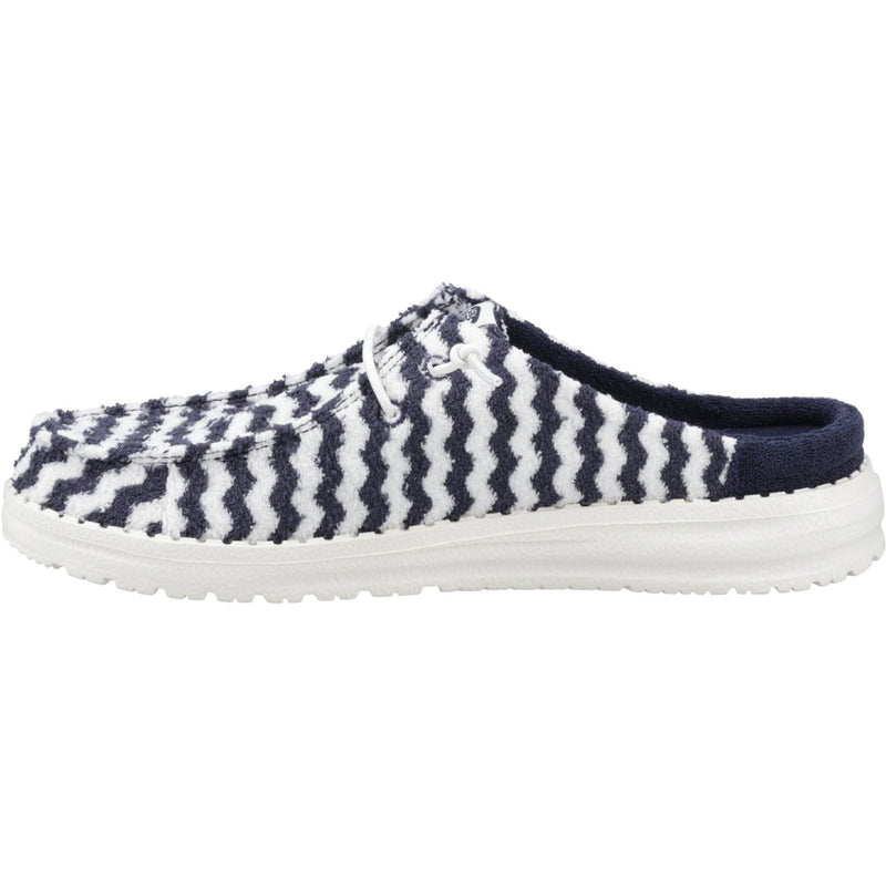 HEYDUDE Wendy Slip Terry Stripe Blazer En Polyester Pour Femme Bleu Marine / Mules Blanc Crème