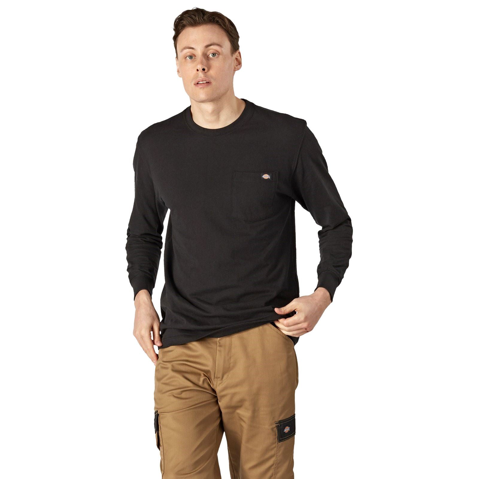 Dickies Pocket Long Sleeve T-Shirt Noir En Coton Pour Homme