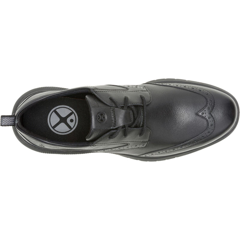 Hush Puppies Advance Chaussures À Lacets Noires/noires Pour Hommes En Cuir