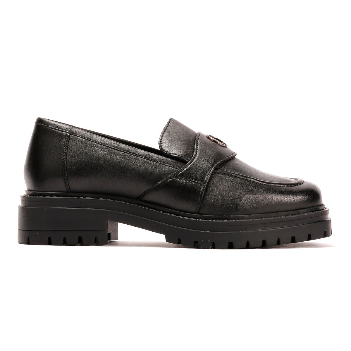 Osprey London The Greenwich Mocassins En Cuir Pour Femmes Noirs