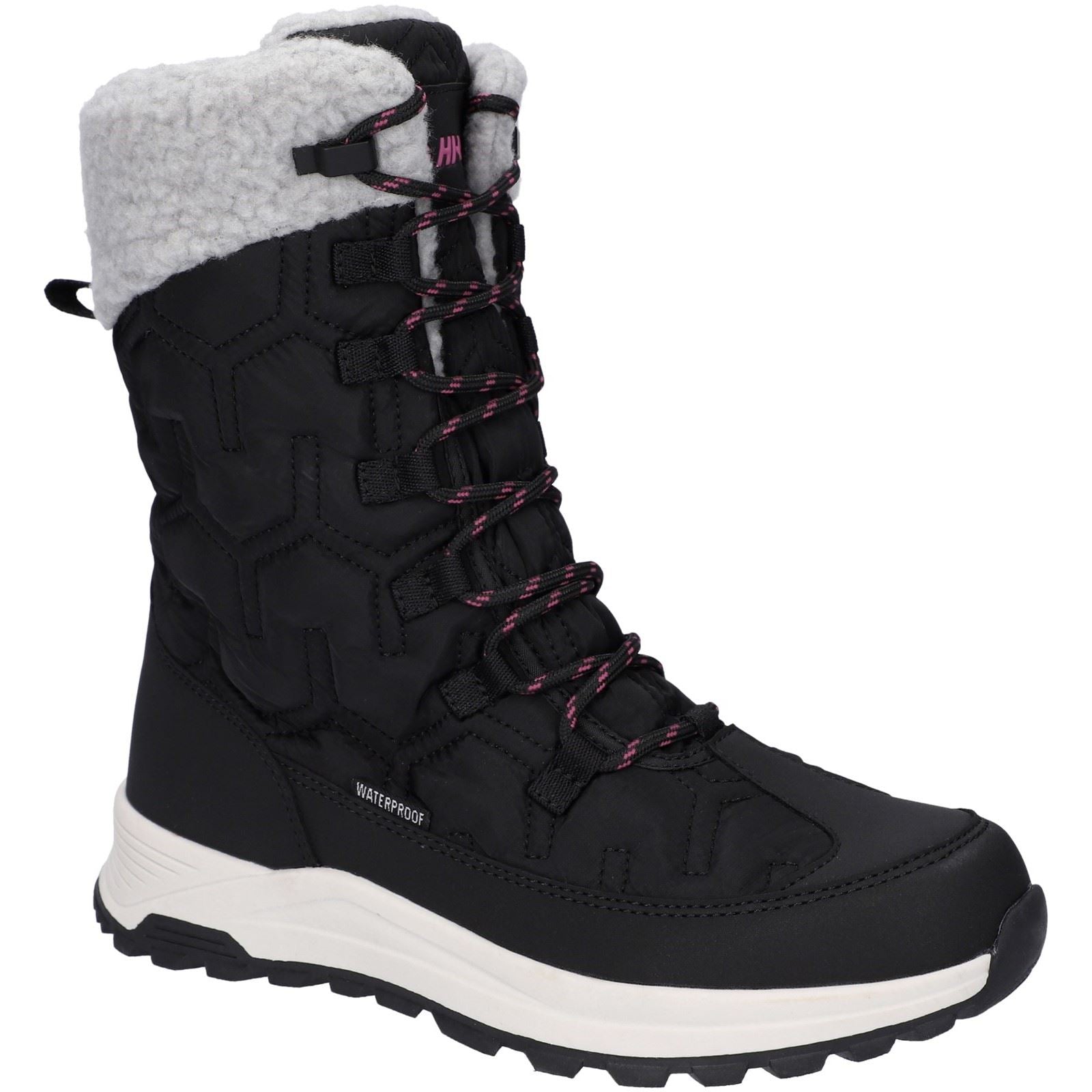 Hi-Tec Sophia Bottines D'hiver Pour Femmes En Nylon Noir Jet/fuchsia Festival