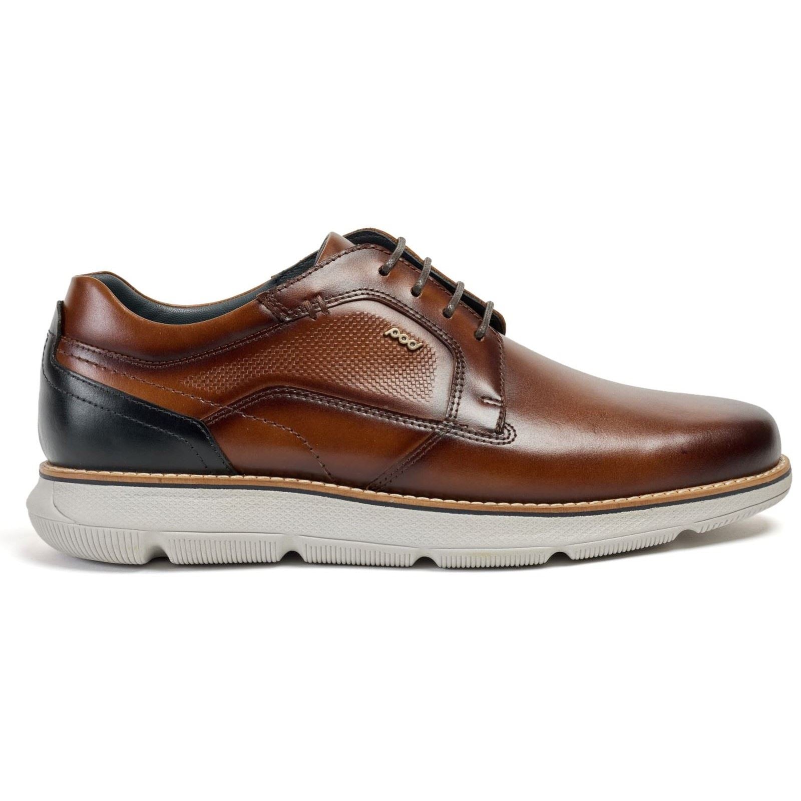 Pod Finch Chaussures En Cuir Pour Homme À Lacets Couleur Cognac