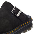 Dr. Martens Sabots En Daim Noir Zebzag.