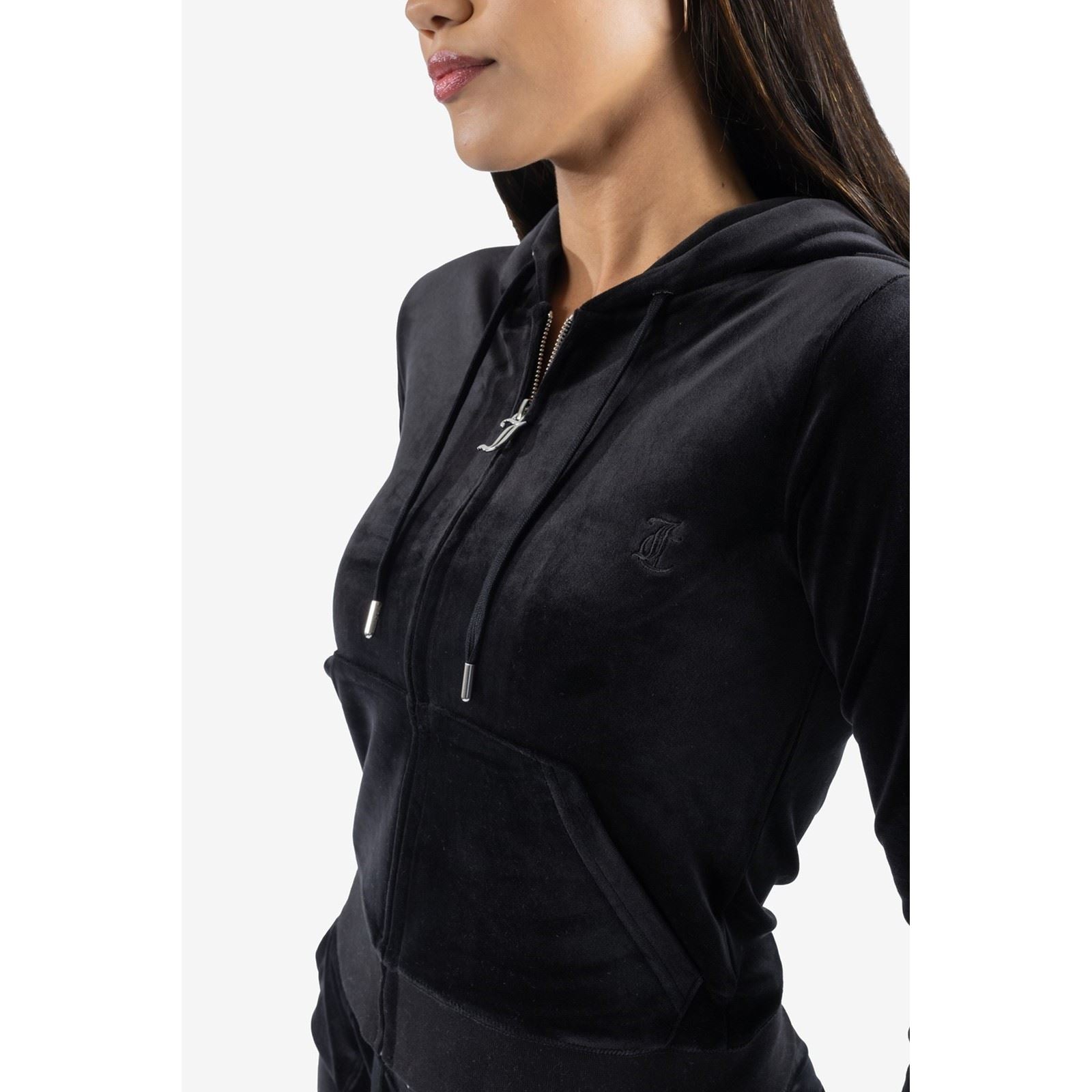 Juicy Couture Robertson Classic Jacket Sweat À Capuche Noir En Polyester Pour Femme