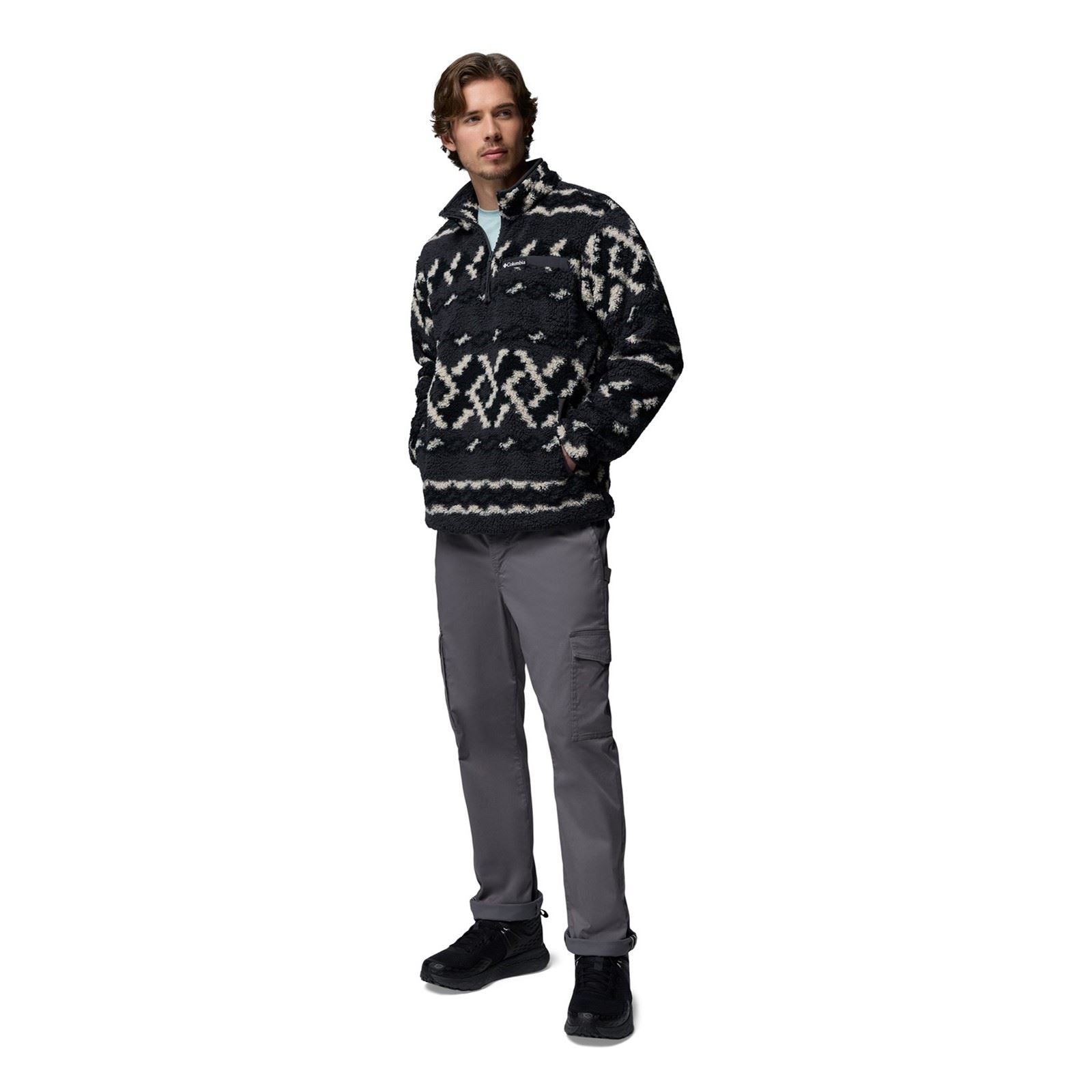 Columbia Rugged Ridge High Pile Half Zip Pull En Polaire Noir Pour Homme
